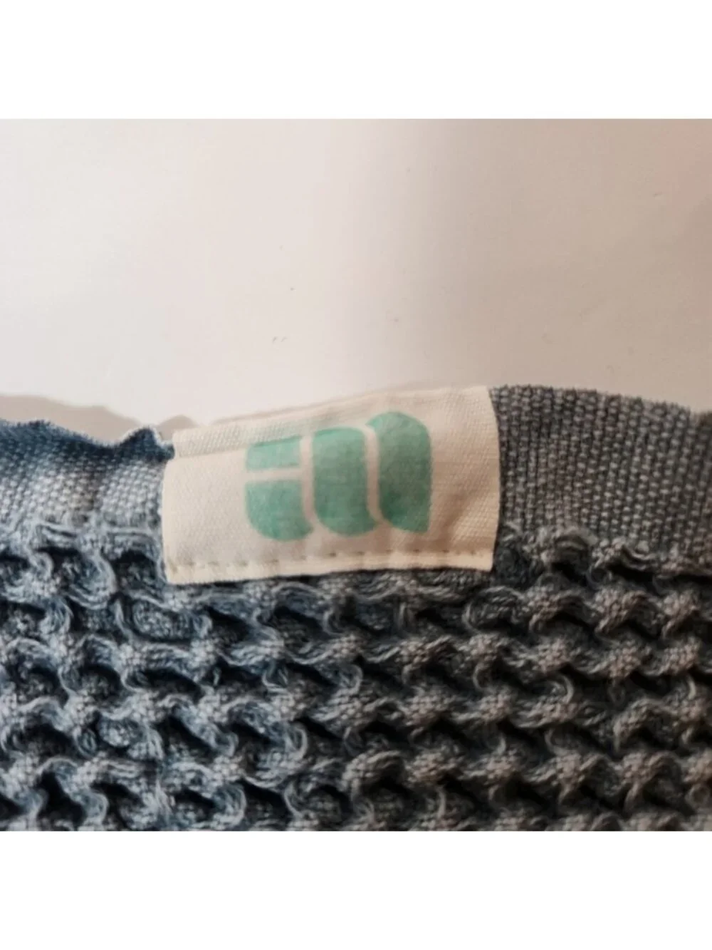 Mint and grey, Blue Waffle Weave‎ Cotton Bath Towel Tassel Fringe Turkish set
